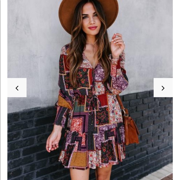 Vici patchwork boho dress - Picture 2 of 3